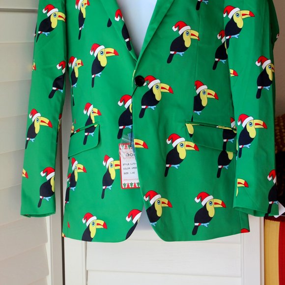 New Suslo Couture Toucan Holiday Blazer - Picture 3 of 7